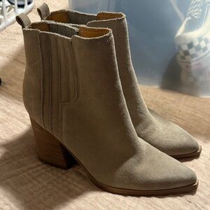 Marc Fisher LTD - Stylish Tan Suede Ankle Boots for Women